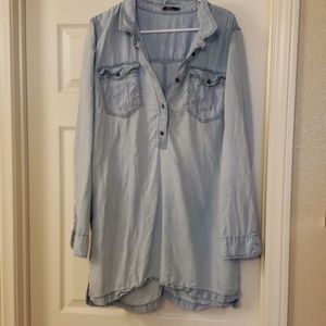 Silver Light Denim Tunic